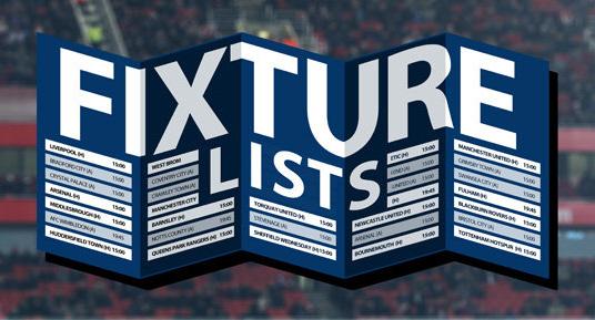 Fixtures for early January now online