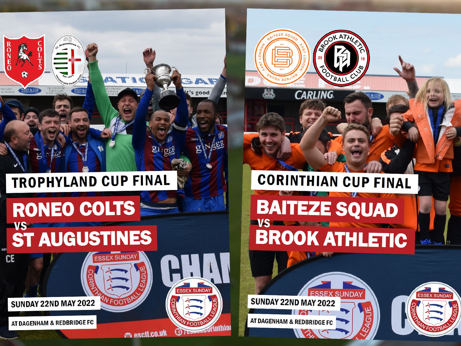 Trophyland and Corinthian Cup finals round off season this weekend