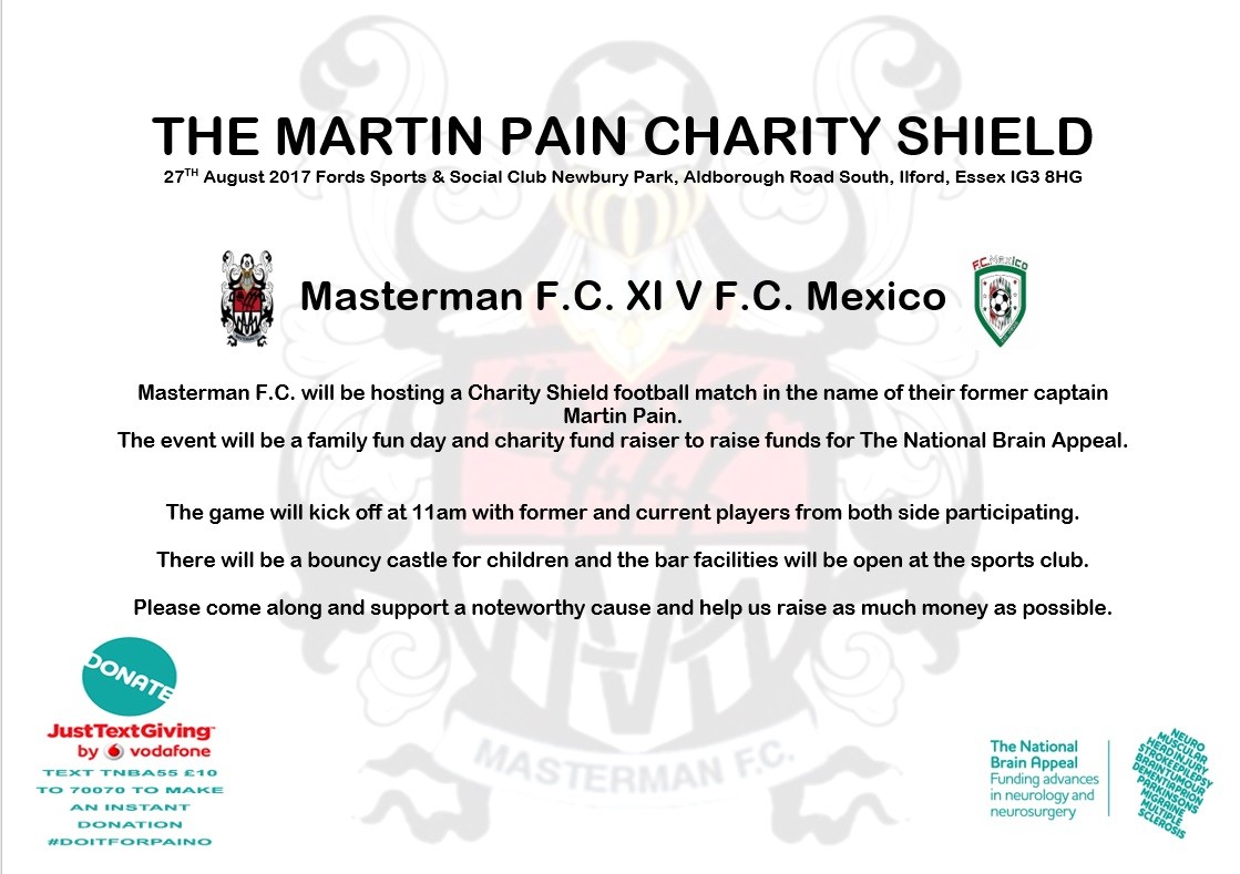 Support the Martin Pain Charity Shield this Sunday