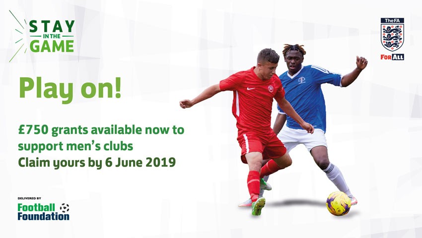Deadline approaching for clubs to apply for FA Stay in the Game grants of Â£750